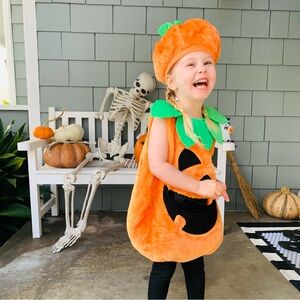 Pumpkin Costume for Kids - Orange and Green